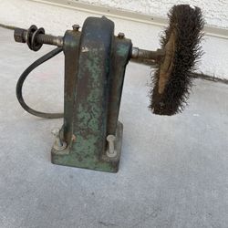 Vintage Belt Driven Bench Cast Iron Grinder