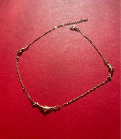 ANKLET 14K Yellow GOLD Aegean 3 Greek Dolphins , 9.5” extension to 10.5”, NEW
