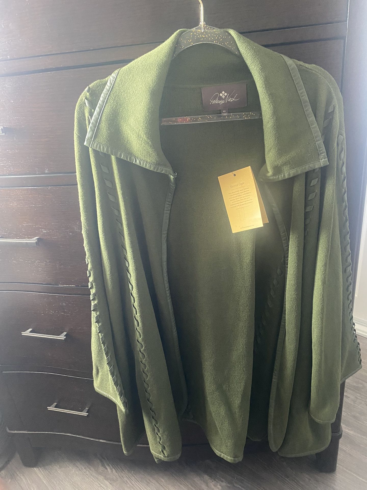 Patricia Nash Sleeved Cape olive green