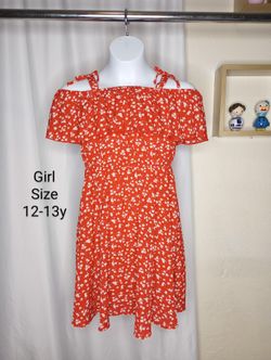 New Red Floral Girl Dress Size (12-13y) $10