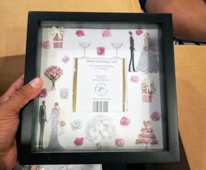 Wedding photo greeting card frame