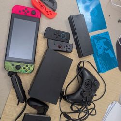 Nintendo Switch Bundle Dock light And Controllers (switch case included not in pic)