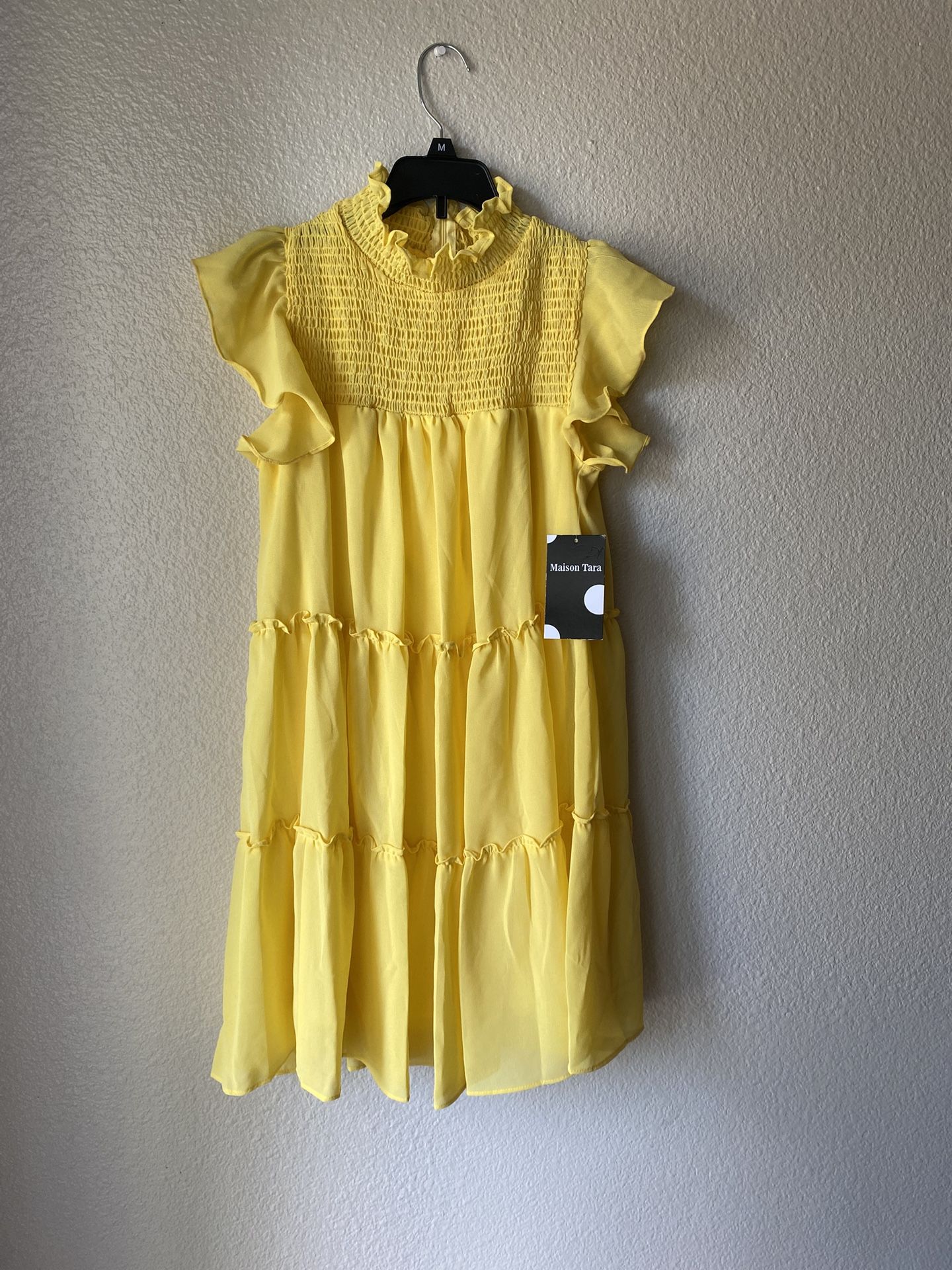 Brand new woman’s Maison Tara brand yellow colored dress up for sale