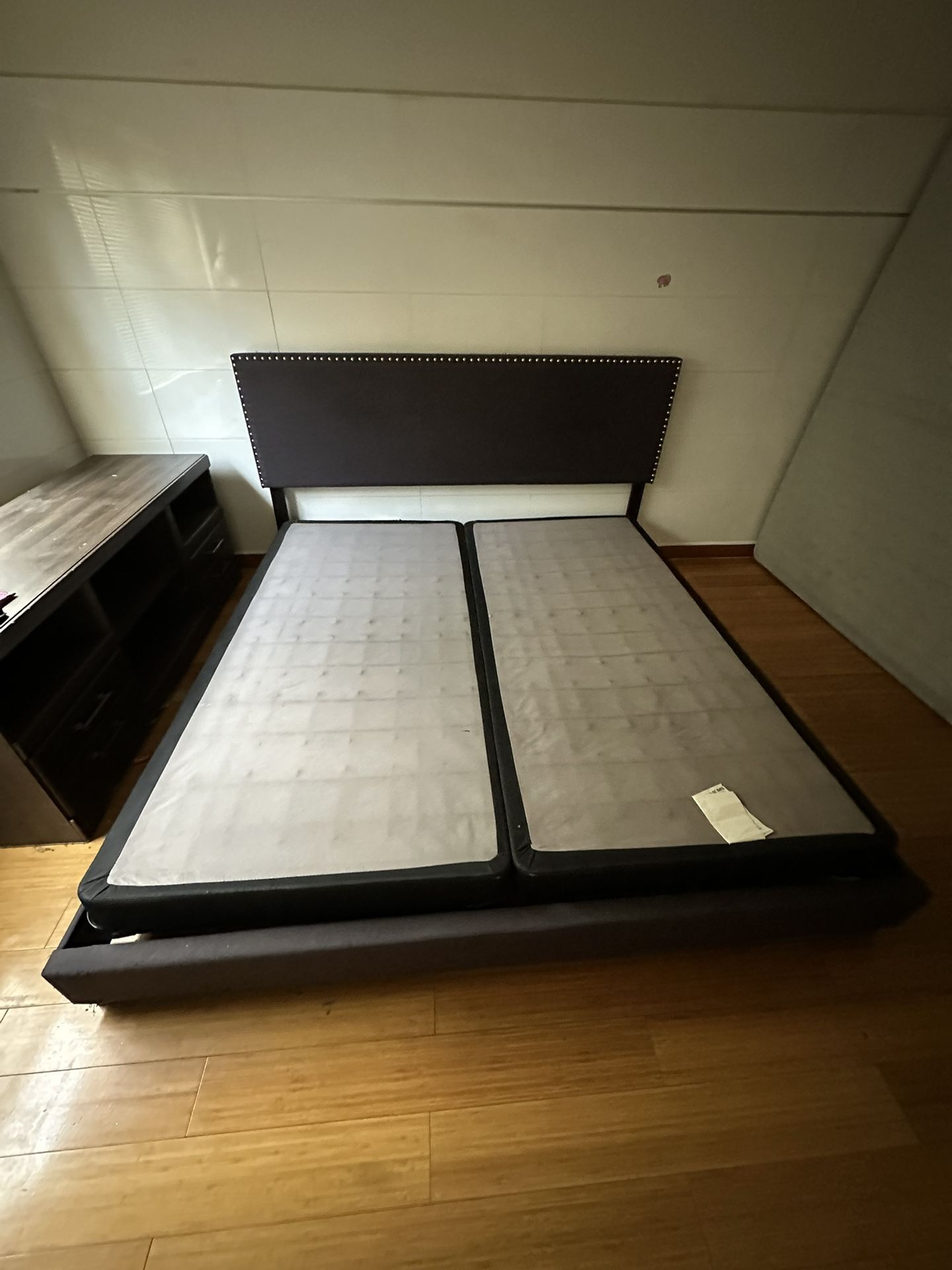 King Size Bed Frame w/ Box Spring