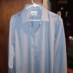 Calvin Klein Mens Button Up Dress Shirt