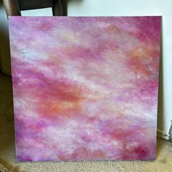 Pink Cloud Oil Painting On Canvas 