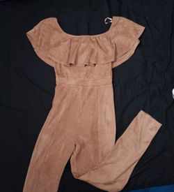 Women's suede romper/jumper