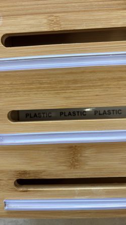 Bamboo Shelf with Plastic Label Holders