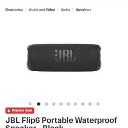 Jbl Flip 6 Black Still In Box W Receipt Attached In Warranty