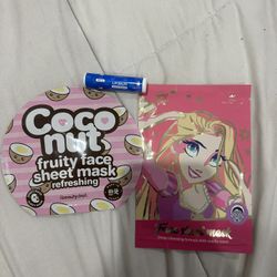 2 Face Masks + 1 Lip Gloss – Brand New