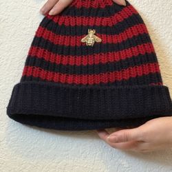 Gucci Knitted Hat Bee Emblem 