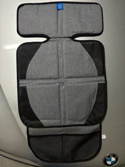 Funbliss Gray Padded Car Seat Protector with Mesh Pockets