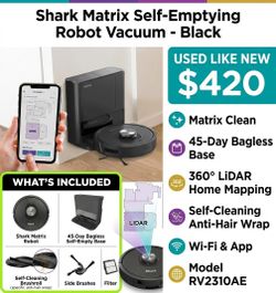 Shark Matrix Self-Emptying Robot Vacuum,