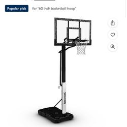 Spalding 60 inch Acrylic Screw Jack Portable Basketball Hoop System 1