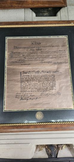 ANTIQUE NRA FRAMED CONSTITUTION,BILL OF RIGHTS