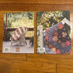 Quiltfolk Magazine Lot Of 2 Paperbacks Issues #4 & #10Tennessee & Vermont