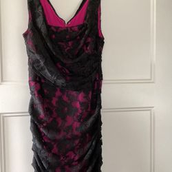 Express Lace Rouched Sheath Dress Sz2