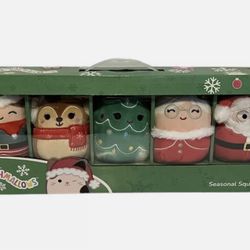 New Squishmallows 2022 Christmas Seasonal Collection Box Set Of 5 