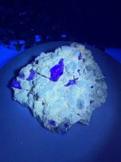 116g UV Reactive Blueberry Fluorite Crystal Specimen | 2.75”