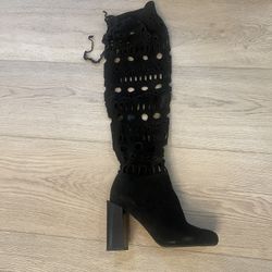 Jeffrey Campbell Domenica Black Suede Boots