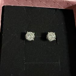 Moissanite Portugese Cut studs screwbacks