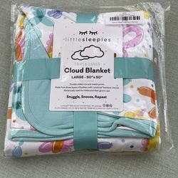 Little Sleepies Balloon Bash Large Cloud Blanket Bamboo Viscose