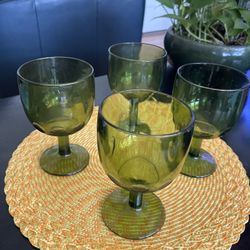 Vintage Green Glass 