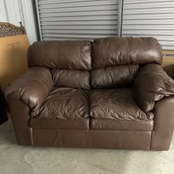 Leather Loveseat