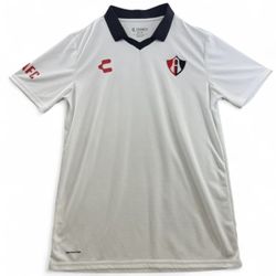 Charly Atlas FC Soccer Jersey White Black Red Men’s Medium M DryFactor NWOT