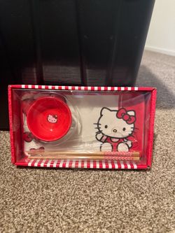 hello kitty sushi ceramic plate set