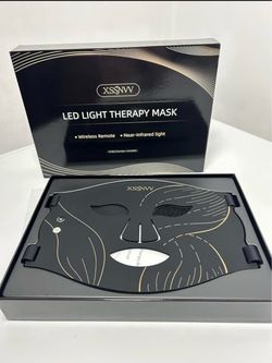 Máscara de terapia de luz roja para el rostro, máscara facial LED inalámbrica, 272 LED