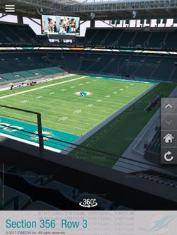 2 miami Dolphins ticket. Section 356 row 3
