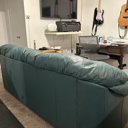 Green Pleather Couch