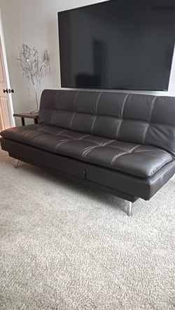 LEATHER SOFA BED