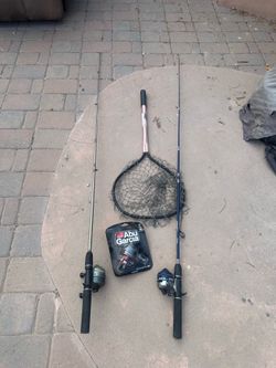 Fishing rods and net