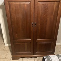 Solid Wood Computer Armoire 