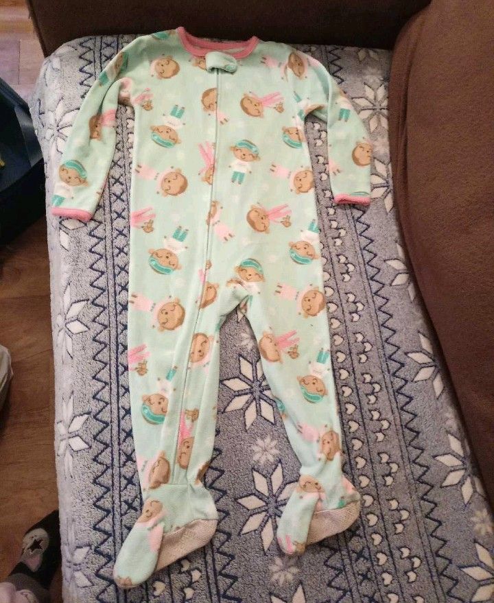 Carter's Toddler Blue/Pink Footed Pajamas