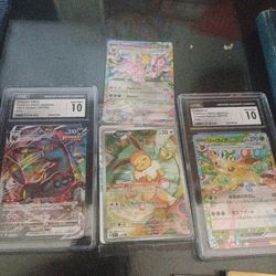 Pokemon eevee and evolution of eevee Umbreon. Leafeon and Espeon ex(fresh picked)