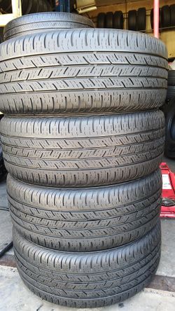 Four good continental tires for sale. 205/45/17