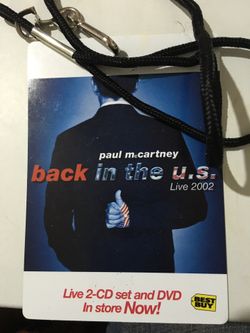 Paul maCcartney promo give away for release of Back In The US DVD FROM BEST BUY WAS A SCRATCHER to see what you could win