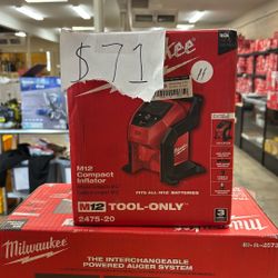 Milwaukee 2475-20 M12 12-Volt Lithium-Ion Cordless Compact Inflator