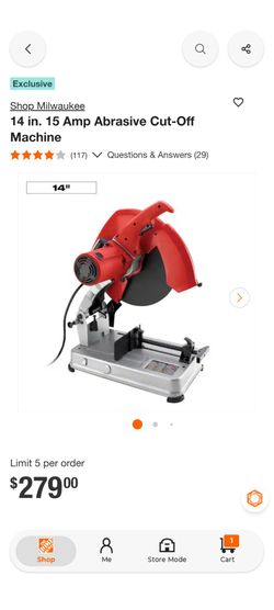 Milwaukee cut - off machine