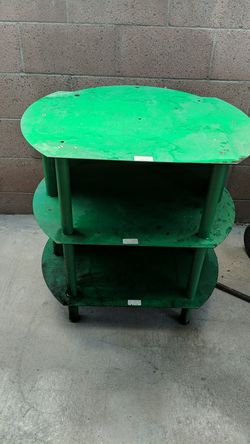 Green metal table