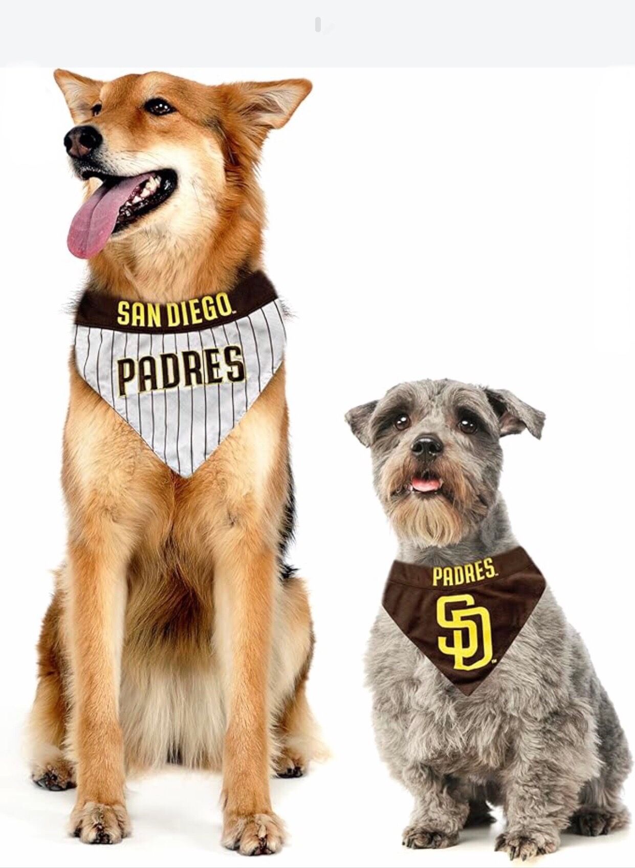 Super Cute! 🐾⚾️San Diego PADRES ⚾️🐾Reversible Dog Collar Bandana