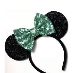 Tiana Mickey Ears, Mint Minnie Ears, Mint Green Mickey Ears, Mint Green Minnie Ears,Unique Minnie