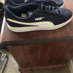 Mens Puma Blue Suede Sneakers Brand new
