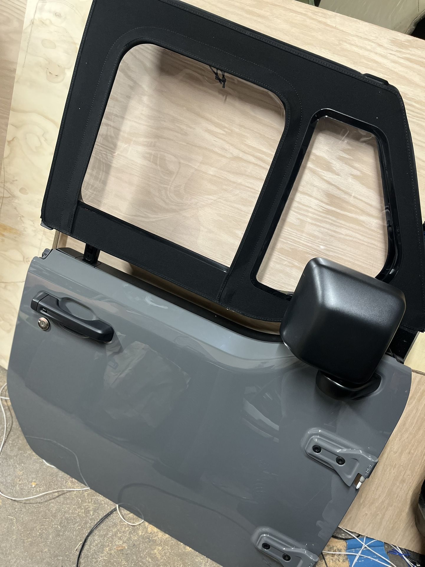 2018-2024 Jeep Grey Half Door With Slide In Top Half