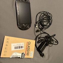Modded PsVita With Cables and Screen Protector