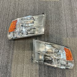 2009-2018 Dodge Ram 2019-2024 RAM Classic Quad Halogen Left & Right Headlights OEM