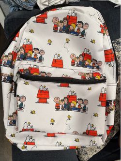 Snoopy  white back pack/ mochila blanca de snoopy